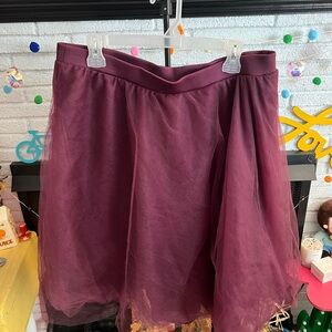 Charlotte Russe Burgundy Skater Skirt